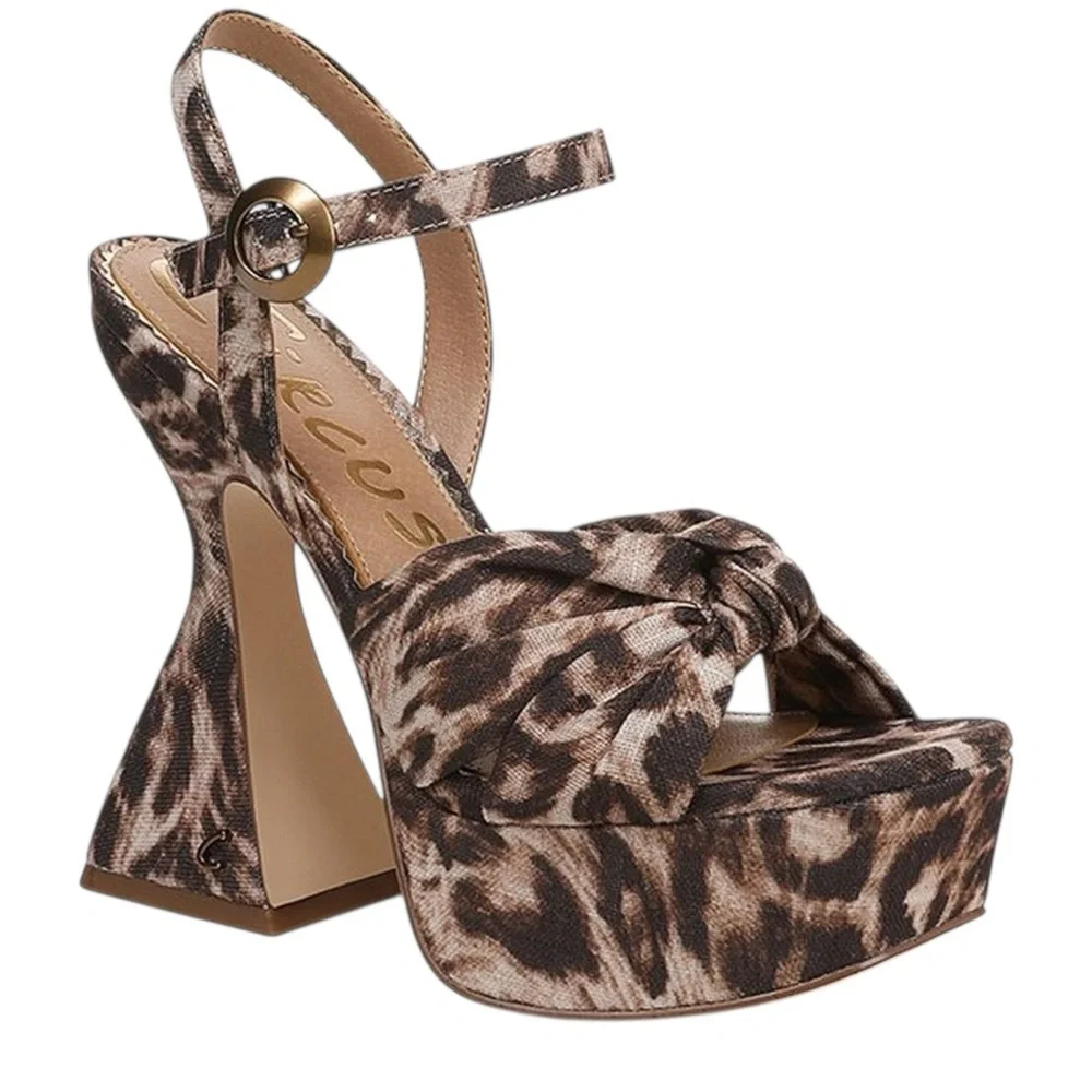 Circus by Sam Edelman Women Audrea Sandals Leopard Print Platform Size 8.5 NWT